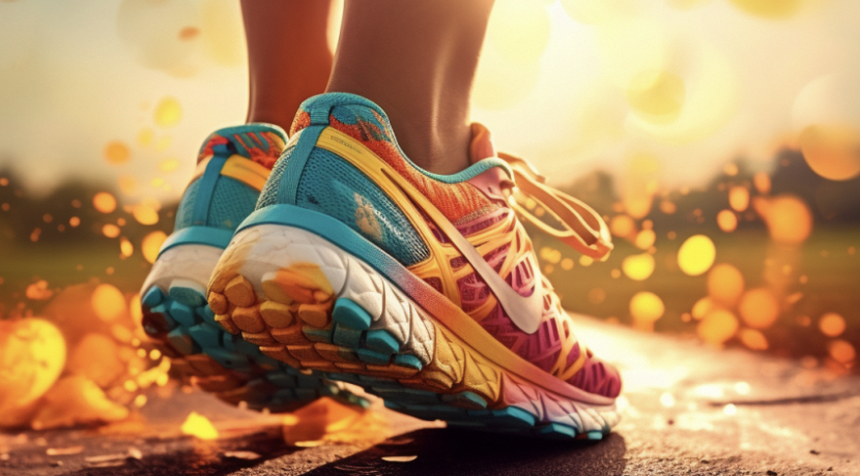 Runner at sunset